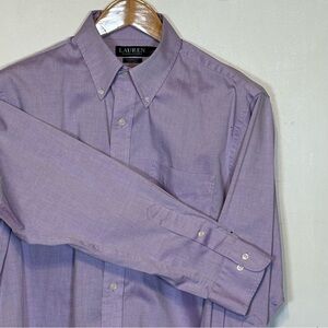 Lauren Ralph Lauren Lavender Dress Shirt Size 16 32-33